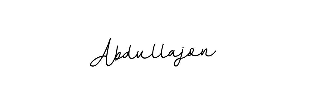 Use a signature maker to create a handwritten signature online. With this signature software, you can design (BallpointsItalic-DORy9) your own signature for name Abdullajon. Abdullajon signature style 11 images and pictures png