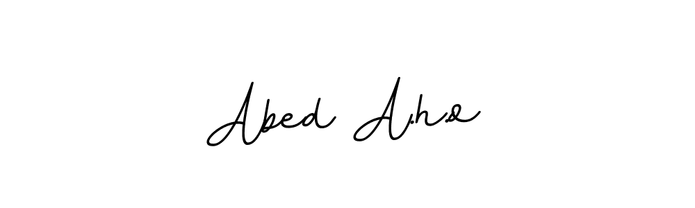 Design your own signature with our free online signature maker. With this signature software, you can create a handwritten (BallpointsItalic-DORy9) signature for name Abed A.h.o. Abed A.h.o signature style 11 images and pictures png