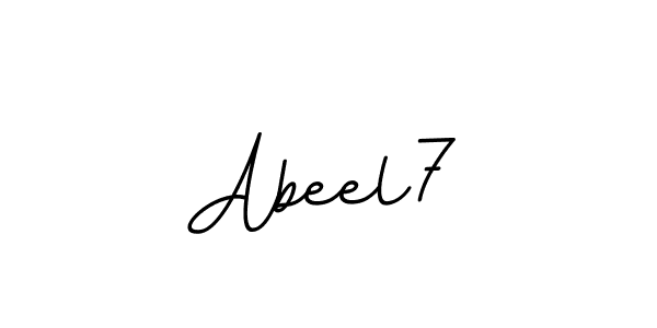 You should practise on your own different ways (BallpointsItalic-DORy9) to write your name (Abeel7) in signature. don't let someone else do it for you. Abeel7 signature style 11 images and pictures png