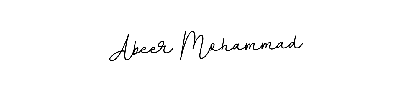 How to make Abeer Mohammad name signature. Use BallpointsItalic-DORy9 style for creating short signs online. This is the latest handwritten sign. Abeer Mohammad signature style 11 images and pictures png