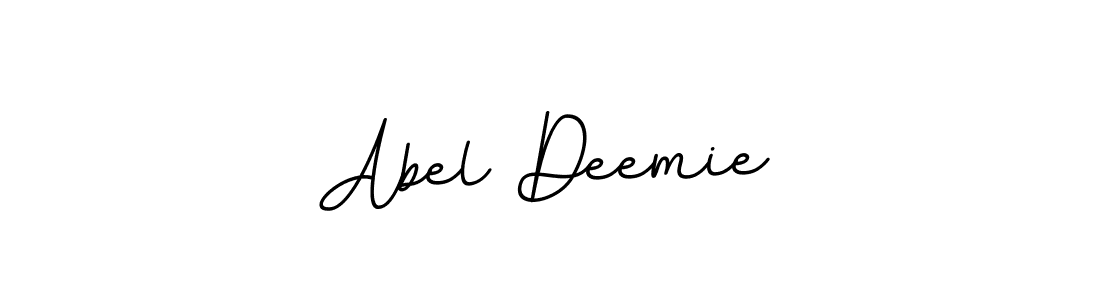 How to make Abel Deemie name signature. Use BallpointsItalic-DORy9 style for creating short signs online. This is the latest handwritten sign. Abel Deemie signature style 11 images and pictures png