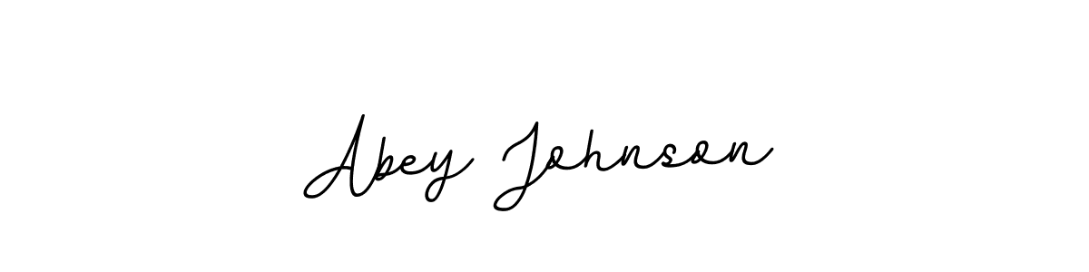 Create a beautiful signature design for name Abey Johnson. With this signature (BallpointsItalic-DORy9) fonts, you can make a handwritten signature for free. Abey Johnson signature style 11 images and pictures png