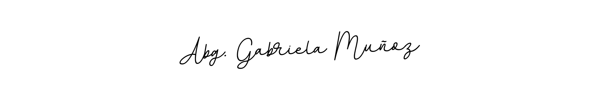 The best way (BallpointsItalic-DORy9) to make a short signature is to pick only two or three words in your name. The name Abg. Gabriela Muñoz include a total of six letters. For converting this name. Abg. Gabriela Muñoz signature style 11 images and pictures png