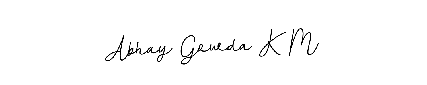 You should practise on your own different ways (BallpointsItalic-DORy9) to write your name (Abhay Gowda K M) in signature. don't let someone else do it for you. Abhay Gowda K M signature style 11 images and pictures png
