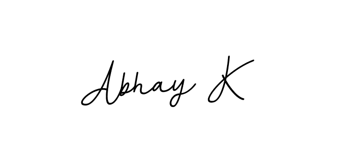 Design your own signature with our free online signature maker. With this signature software, you can create a handwritten (BallpointsItalic-DORy9) signature for name Abhay K. Abhay K signature style 11 images and pictures png