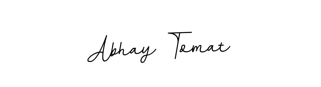 How to make Abhay Tomat name signature. Use BallpointsItalic-DORy9 style for creating short signs online. This is the latest handwritten sign. Abhay Tomat signature style 11 images and pictures png