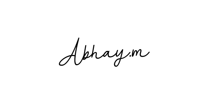 Design your own signature with our free online signature maker. With this signature software, you can create a handwritten (BallpointsItalic-DORy9) signature for name Abhay.m. Abhay.m signature style 11 images and pictures png