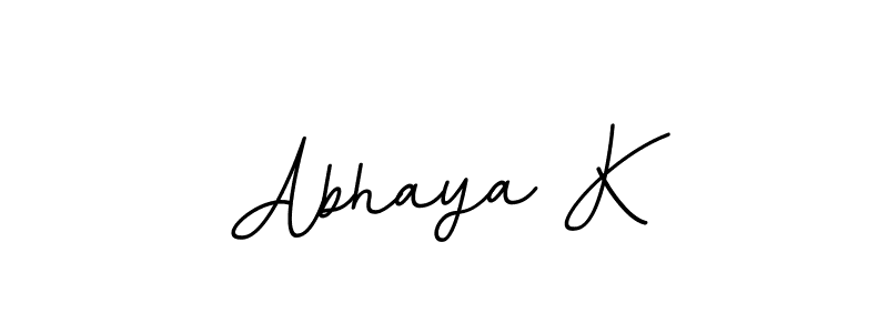 The best way (BallpointsItalic-DORy9) to make a short signature is to pick only two or three words in your name. The name Abhaya K include a total of six letters. For converting this name. Abhaya K signature style 11 images and pictures png