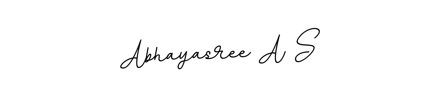 Design your own signature with our free online signature maker. With this signature software, you can create a handwritten (BallpointsItalic-DORy9) signature for name Abhayasree A S. Abhayasree A S signature style 11 images and pictures png