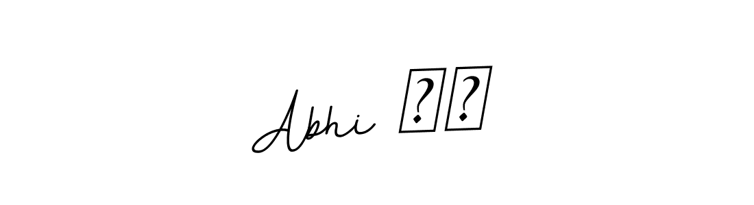 Make a beautiful signature design for name Abhi ❤️. With this signature (BallpointsItalic-DORy9) style, you can create a handwritten signature for free. Abhi ❤️ signature style 11 images and pictures png