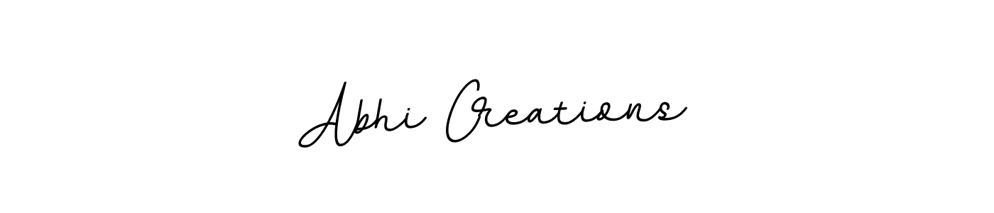 Make a beautiful signature design for name Abhi Creations. With this signature (BallpointsItalic-DORy9) style, you can create a handwritten signature for free. Abhi Creations signature style 11 images and pictures png