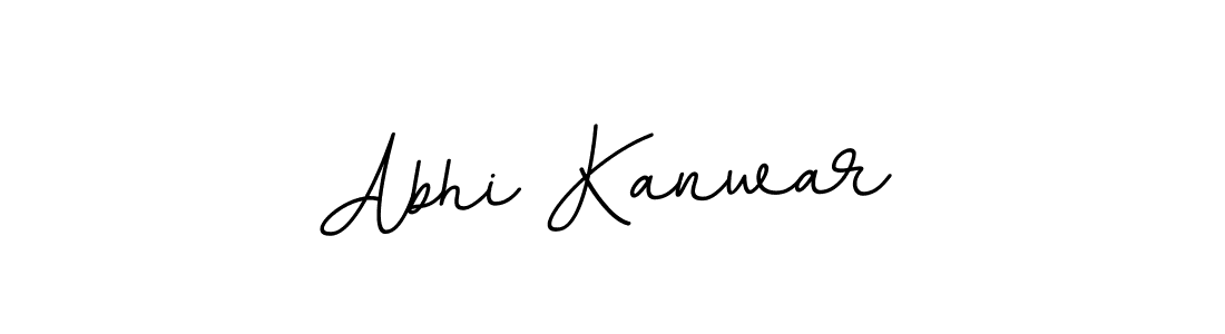 How to make Abhi Kanwar name signature. Use BallpointsItalic-DORy9 style for creating short signs online. This is the latest handwritten sign. Abhi Kanwar signature style 11 images and pictures png