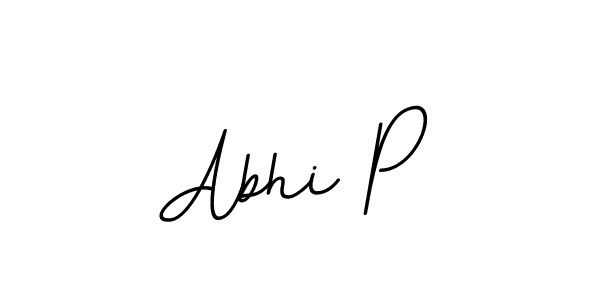 The best way (BallpointsItalic-DORy9) to make a short signature is to pick only two or three words in your name. The name Abhi P include a total of six letters. For converting this name. Abhi P signature style 11 images and pictures png