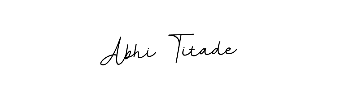 Create a beautiful signature design for name Abhi Titade. With this signature (BallpointsItalic-DORy9) fonts, you can make a handwritten signature for free. Abhi Titade signature style 11 images and pictures png