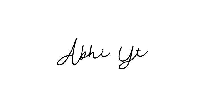 if you are searching for the best signature style for your name Abhi Yt. so please give up your signature search. here we have designed multiple signature styles  using BallpointsItalic-DORy9. Abhi Yt signature style 11 images and pictures png