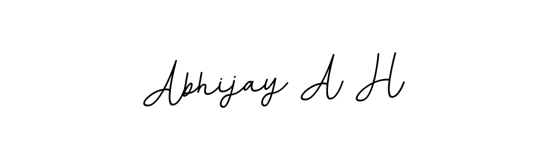 This is the best signature style for the Abhijay A H name. Also you like these signature font (BallpointsItalic-DORy9). Mix name signature. Abhijay A H signature style 11 images and pictures png