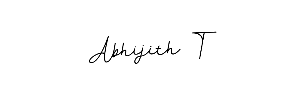 Create a beautiful signature design for name Abhijith T. With this signature (BallpointsItalic-DORy9) fonts, you can make a handwritten signature for free. Abhijith T signature style 11 images and pictures png