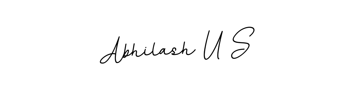 Use a signature maker to create a handwritten signature online. With this signature software, you can design (BallpointsItalic-DORy9) your own signature for name Abhilash U S. Abhilash U S signature style 11 images and pictures png