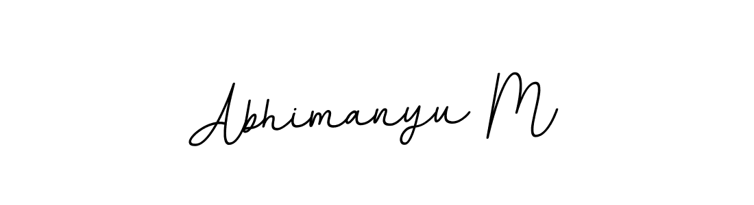 It looks lik you need a new signature style for name Abhimanyu M. Design unique handwritten (BallpointsItalic-DORy9) signature with our free signature maker in just a few clicks. Abhimanyu M signature style 11 images and pictures png