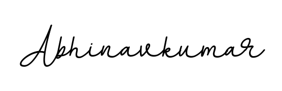 The BallpointsItalic-DORy9 font transforms the name Abhinavkumar into an executive sign with sharp precision and distinguished character. Abhinavkumar signature style 11 images and pictures png