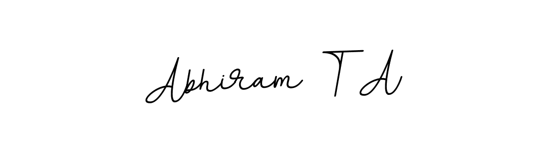 Use a signature maker to create a handwritten signature online. With this signature software, you can design (BallpointsItalic-DORy9) your own signature for name Abhiram T A. Abhiram T A signature style 11 images and pictures png