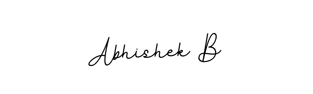 How to make Abhishek B name signature. Use BallpointsItalic-DORy9 style for creating short signs online. This is the latest handwritten sign. Abhishek B signature style 11 images and pictures png