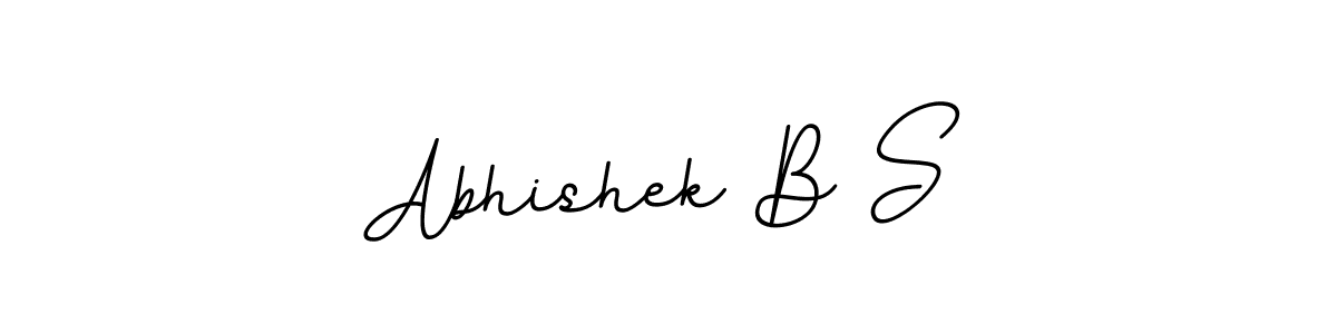 How to make Abhishek B S name signature. Use BallpointsItalic-DORy9 style for creating short signs online. This is the latest handwritten sign. Abhishek B S signature style 11 images and pictures png