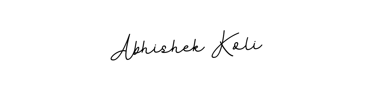 The best way (BallpointsItalic-DORy9) to make a short signature is to pick only two or three words in your name. The name Abhishek Koli include a total of six letters. For converting this name. Abhishek Koli signature style 11 images and pictures png