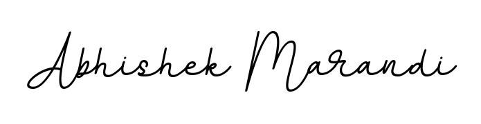 A stylish, flowing autograph style designed for name Abhishek Marandi using BallpointsItalic-DORy9 typography. Perfect for digital creative projects. Abhishek Marandi signature style 11 images and pictures png