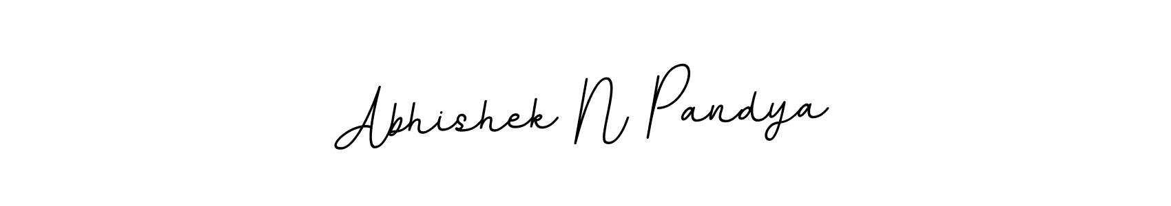 How to make Abhishek N Pandya name signature. Use BallpointsItalic-DORy9 style for creating short signs online. This is the latest handwritten sign. Abhishek N Pandya signature style 11 images and pictures png