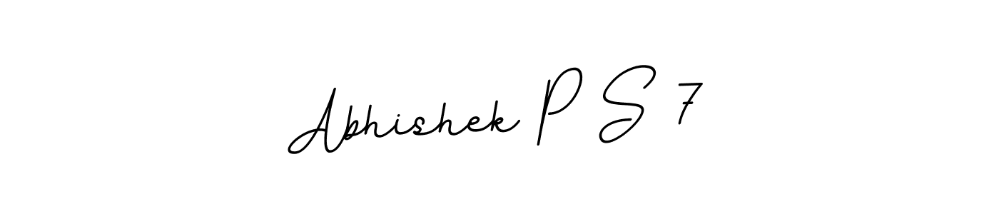 Use a signature maker to create a handwritten signature online. With this signature software, you can design (BallpointsItalic-DORy9) your own signature for name Abhishek P S 7. Abhishek P S 7 signature style 11 images and pictures png