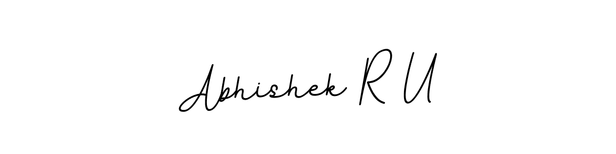 Create a beautiful signature design for name Abhishek R U. With this signature (BallpointsItalic-DORy9) fonts, you can make a handwritten signature for free. Abhishek R U signature style 11 images and pictures png
