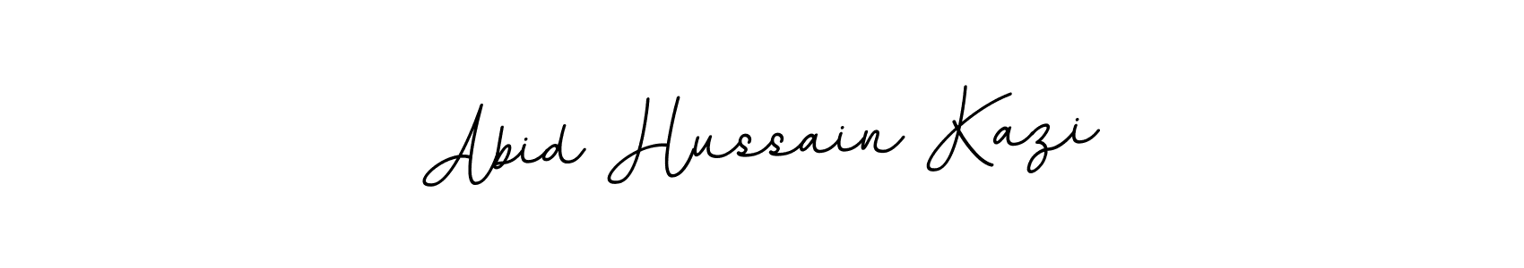 Make a beautiful signature design for name Abid Hussain Kazi. With this signature (BallpointsItalic-DORy9) style, you can create a handwritten signature for free. Abid Hussain Kazi signature style 11 images and pictures png