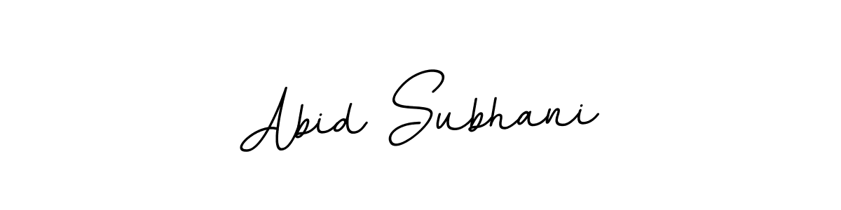 Use a signature maker to create a handwritten signature online. With this signature software, you can design (BallpointsItalic-DORy9) your own signature for name Abid Subhani. Abid Subhani signature style 11 images and pictures png
