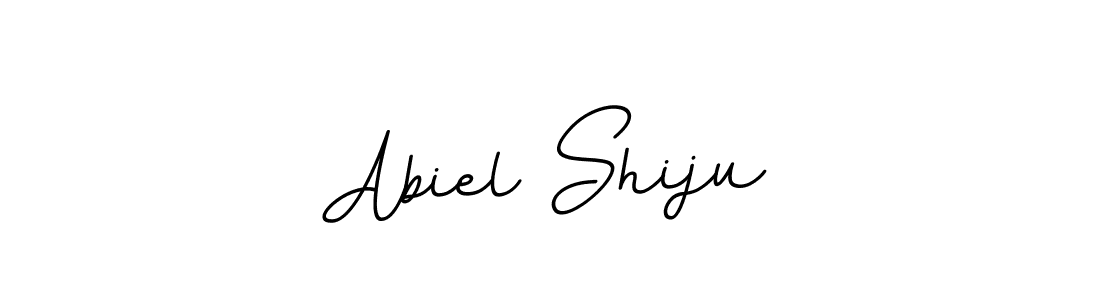 You should practise on your own different ways (BallpointsItalic-DORy9) to write your name (Abiel Shiju) in signature. don't let someone else do it for you. Abiel Shiju signature style 11 images and pictures png