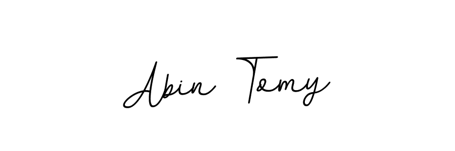 Design your own signature with our free online signature maker. With this signature software, you can create a handwritten (BallpointsItalic-DORy9) signature for name Abin Tomy. Abin Tomy signature style 11 images and pictures png