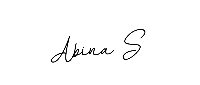 Create a beautiful signature design for name Abina S. With this signature (BallpointsItalic-DORy9) fonts, you can make a handwritten signature for free. Abina S signature style 11 images and pictures png