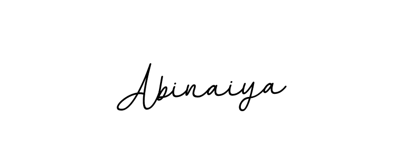 How to make Abinaiya name signature. Use BallpointsItalic-DORy9 style for creating short signs online. This is the latest handwritten sign. Abinaiya signature style 11 images and pictures png