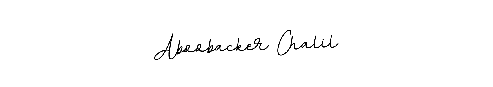 Design your own signature with our free online signature maker. With this signature software, you can create a handwritten (BallpointsItalic-DORy9) signature for name Aboobacker Chalil. Aboobacker Chalil signature style 11 images and pictures png