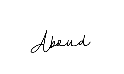 Design your own signature with our free online signature maker. With this signature software, you can create a handwritten (BallpointsItalic-DORy9) signature for name Aboud. Aboud signature style 11 images and pictures png