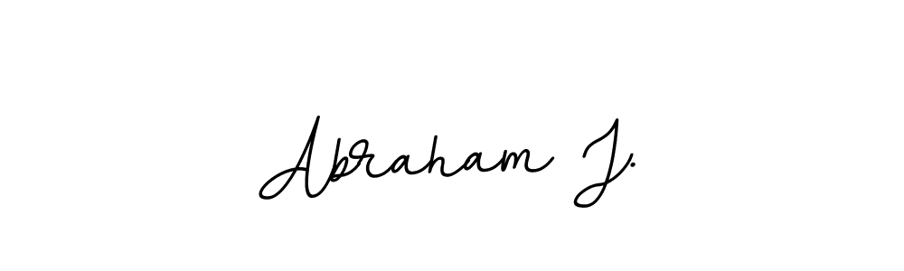 Create a beautiful signature design for name Abraham J.. With this signature (BallpointsItalic-DORy9) fonts, you can make a handwritten signature for free. Abraham J. signature style 11 images and pictures png