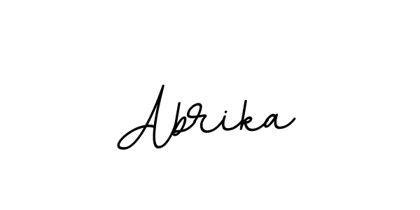 Use a signature maker to create a handwritten signature online. With this signature software, you can design (BallpointsItalic-DORy9) your own signature for name Abrika. Abrika signature style 11 images and pictures png