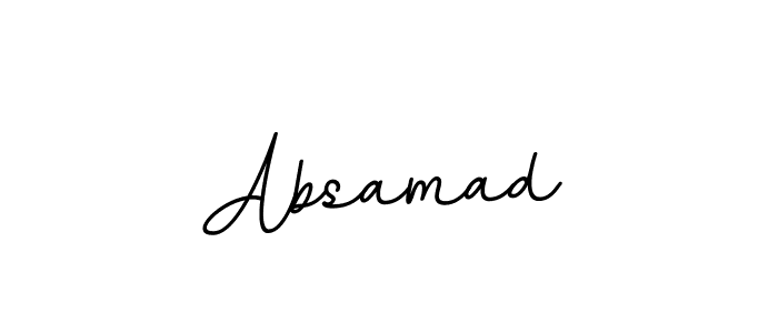 Design your own signature with our free online signature maker. With this signature software, you can create a handwritten (BallpointsItalic-DORy9) signature for name Absamad. Absamad signature style 11 images and pictures png