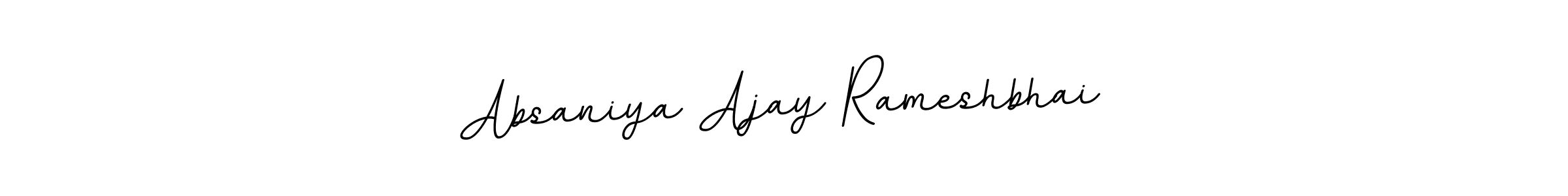 Make a beautiful signature design for name Absaniya Ajay Rameshbhai. With this signature (BallpointsItalic-DORy9) style, you can create a handwritten signature for free. Absaniya Ajay Rameshbhai signature style 11 images and pictures png