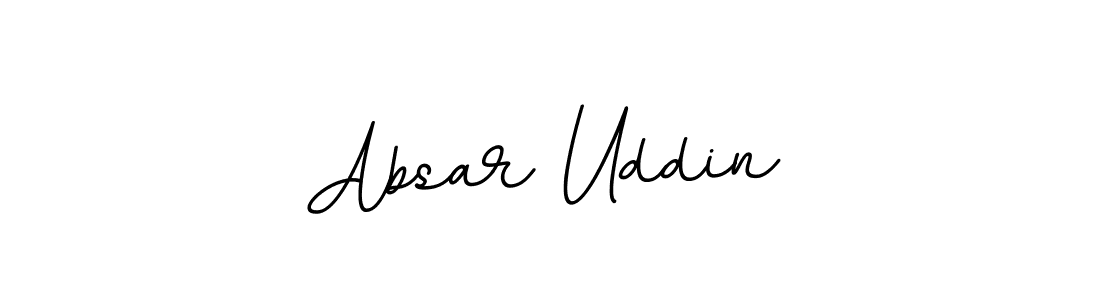 Create a beautiful signature design for name Absar Uddin. With this signature (BallpointsItalic-DORy9) fonts, you can make a handwritten signature for free. Absar Uddin signature style 11 images and pictures png