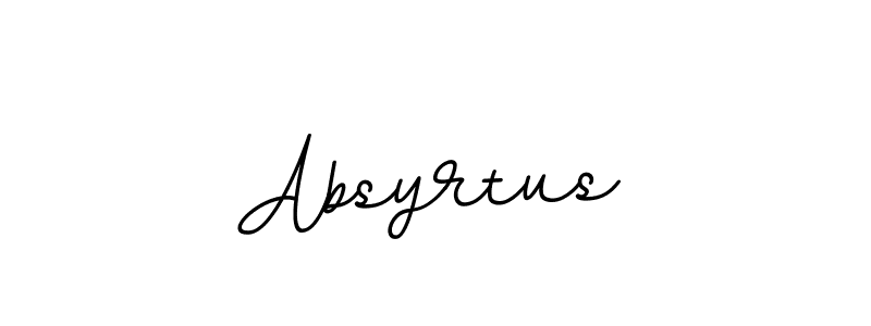 Design your own signature with our free online signature maker. With this signature software, you can create a handwritten (BallpointsItalic-DORy9) signature for name Absyrtus. Absyrtus signature style 11 images and pictures png