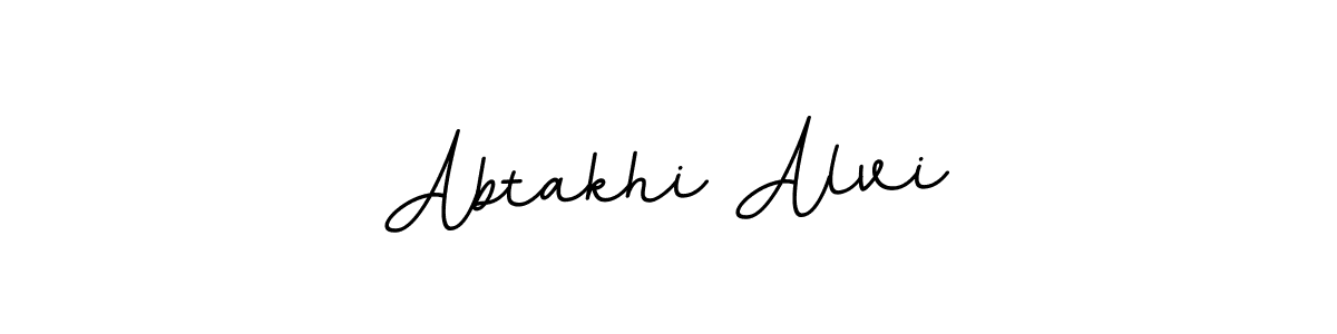 How to make Abtakhi Alvi name signature. Use BallpointsItalic-DORy9 style for creating short signs online. This is the latest handwritten sign. Abtakhi Alvi signature style 11 images and pictures png