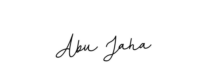You should practise on your own different ways (BallpointsItalic-DORy9) to write your name (Abu Jaha) in signature. don't let someone else do it for you. Abu Jaha signature style 11 images and pictures png