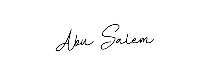 Use a signature maker to create a handwritten signature online. With this signature software, you can design (BallpointsItalic-DORy9) your own signature for name Abu Salem. Abu Salem signature style 11 images and pictures png