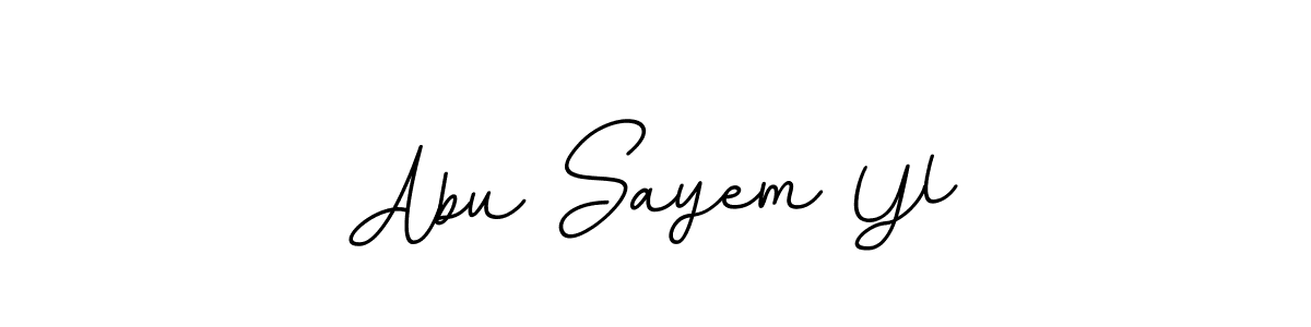 Design your own signature with our free online signature maker. With this signature software, you can create a handwritten (BallpointsItalic-DORy9) signature for name Abu Sayem Yl. Abu Sayem Yl signature style 11 images and pictures png